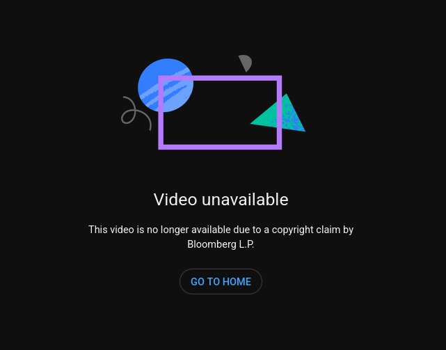 Gamers Nexus 最新那个三个半小时的 GPU 黑市调查居然被彭博社给 gank 掉了当时这个视频出来我就在想，把这些地下交易放到台面上会不会触及到谁的利益和面子被找个理由把视频给下了，我就把整个视频 4K 60FPS 给下载了一份，还想着大概率不会用得上吧…我太明智了如果只是想看大概可以去 B 站看搬运，不过是 1080P 30 FPS: 