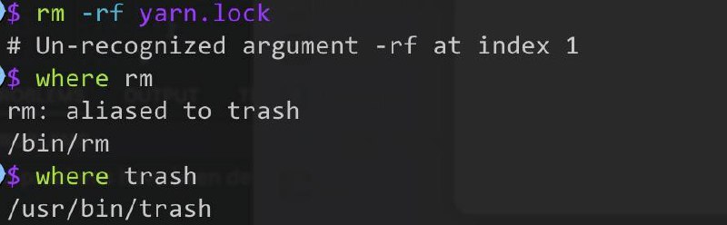 谨慎升级 macOS 15：macOS 15 将 rm 替换为了用法完全不同的 trash，并将 rm alias 到了 trash
