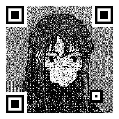 分享一个 CTF 群友做的 QR 编码工具，原理是一篇 2013 年的论文，不过我确实是第一次看到这样的实现，还挺有意思的感觉这种比 QR 中间放一张图片的好看多了
