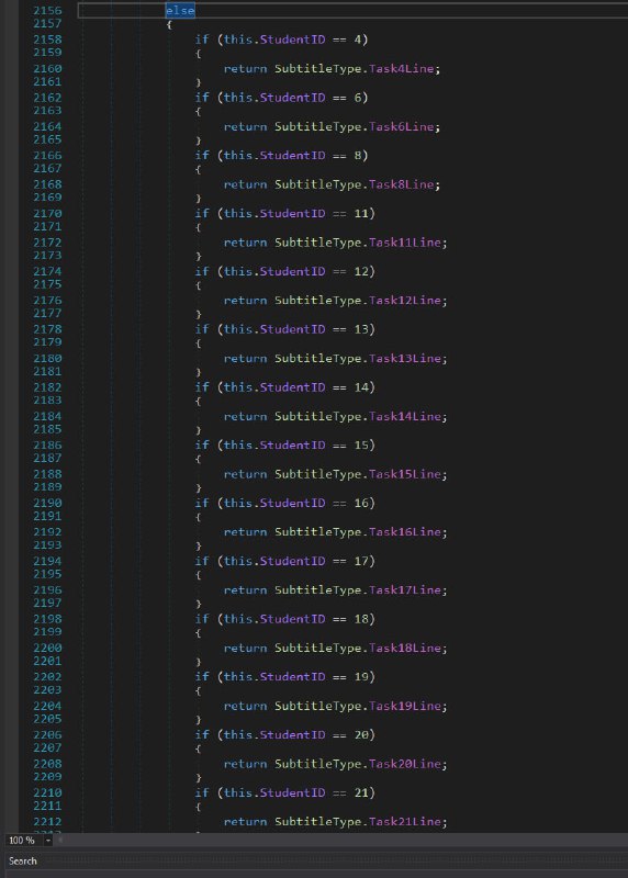 还记得 16, 17 年那会儿 YandereSim 挺出名的，我第一次看 YandereSim code review 的时候还不会逆向 Unity 游戏，也就跟着看了个热闹今天看 C# 的时候突然没有什么理由就想起来这事，都说 yanderedev 代码烂出天际，我就下了一份游戏看看…然后发现传说是对的打开一个比较重要的 class，这个 MonoBehaviour 里有惊人的 980 个 field（却只有 8 个 property） 和 171 个 method；所有学生的所有 routine 全部塞进一个 9199 行的 method 里；到处都是硬编码的 ID, index 和 edge case…读起来太有娱乐效果了，我随便贴几段上来，推荐自己去读读看🤣P.S. 如果要说什么游戏的代码写的比较好的话，GHPC 的代码挺好的，该有的抽象、状态、回调什么的运用的都挺好，看完 YandereSim 可以去洗洗眼睛还记得 16, 17 年那会儿 YandereSim 挺出名的，我第一次看 YandereSim code review 的时候还不会逆向 Unity 游戏，也就跟着看了个热闹今天看 C# 的时候突然没有什么理由就想起来这事，都说 yanderedev 代码烂出天际，我就下了一份游戏看看…然后发现传说是对的打开一个比较重要的 class，这个 MonoBehaviour 里有惊人的 980 个 field（却只有 8 个 property） 和 171 个 method；所有学生的所有 routine 全部塞进一个 9199 行的 method 里；到处都是硬编码的 ID, index 和 edge case…读起来太有娱乐效果了，我随便贴几段上来，推荐自己去读读看🤣P.S. 如果要说什么游戏的代码写的比较好的话，GHPC 的代码挺好的，该有的抽象、状态、回调什么的运用的都挺好，看完 YandereSim 可以去洗洗眼睛