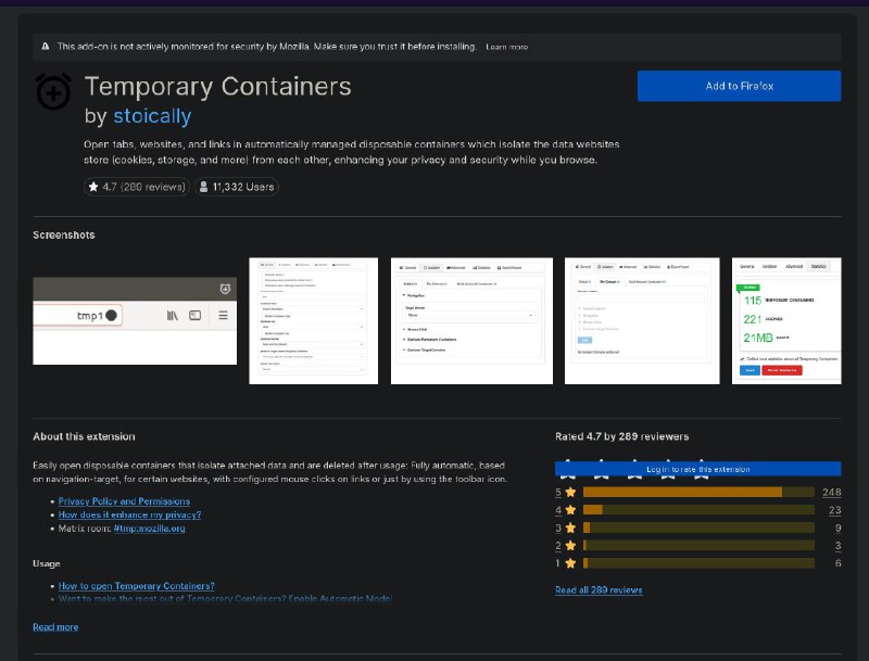 wtf temporary container 的作者去世了！？我说怎么这么多年没更新还以为只是弃坑了RIP