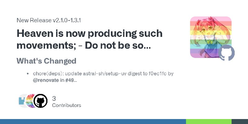 Release Heaven is now producing such movements; - Do not be so indifferent. · IceCodeNew/anata-no-minato