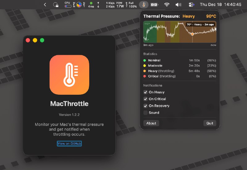 Building a macOS app to know when my Mac is thermal throttling
