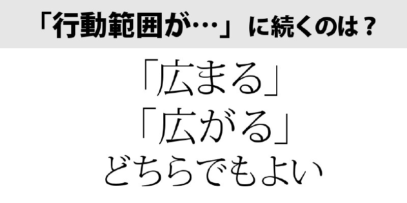 「広まる」と「広がる」