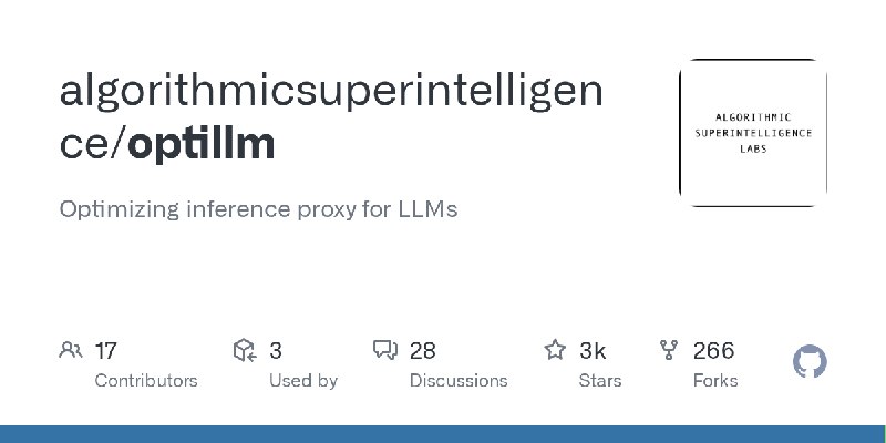 GitHub - algorithmicsuperintelligence/optillm: Optimizing inference proxy for LLMs