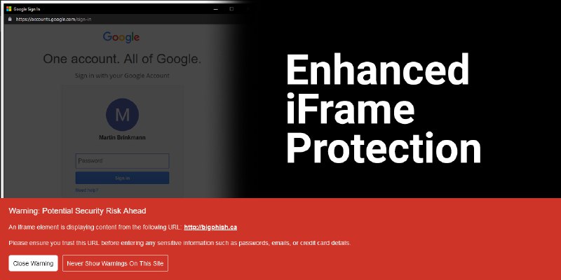 GitHub - MalwareCube/enhanced-iframe-protection: A lightweight extension to automatically detect and provide verbose warnings for…