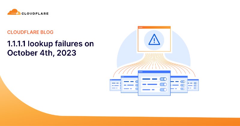 1.1.1.1 lookup failures on  October 4, 2023