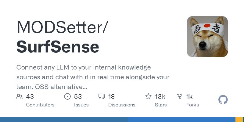 GitHub - MODSetter/SurfSense: Connect any LLM to your internal knowledge sources and chat with it in real time alongside your team.…