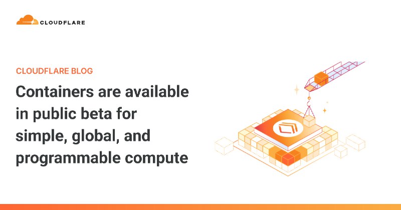 Containers are available in public beta for simple, global, and programmable compute