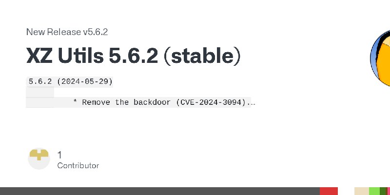 Release XZ Utils 5.6.2 (stable) · tukaani-project/xz