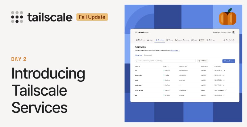 Tailscale Services: Define resources on your tailnet, with granular controls