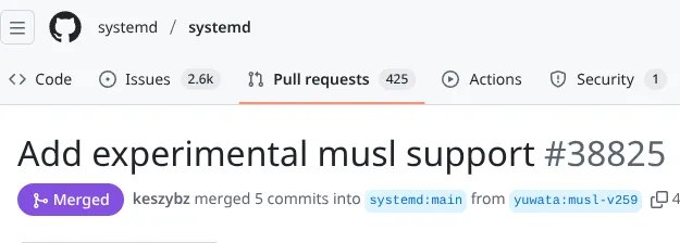 systemd Lands Experimental Support For musl libc