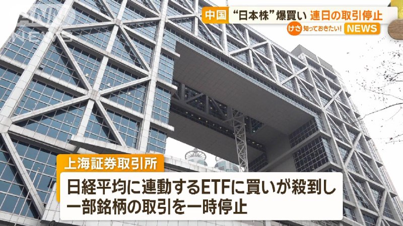 「重大な損失を被る恐れ」運用会社が警告　中国“日本株”爆買い　連日の取引停止