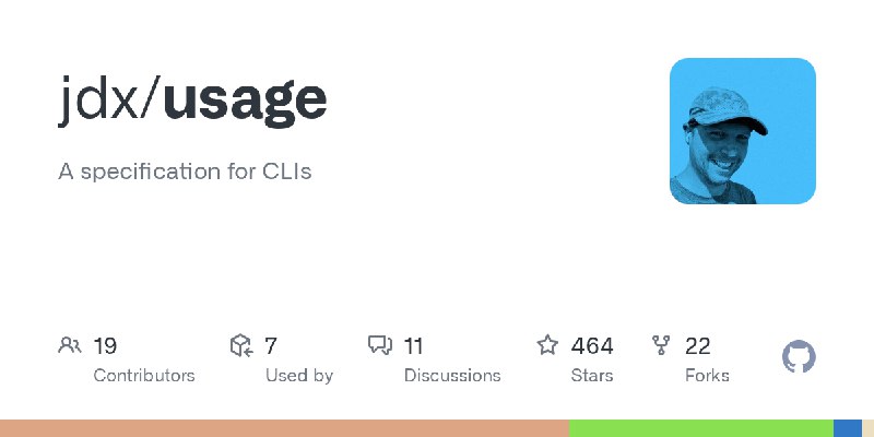 GitHub - jdx/usage: A specification for CLIs