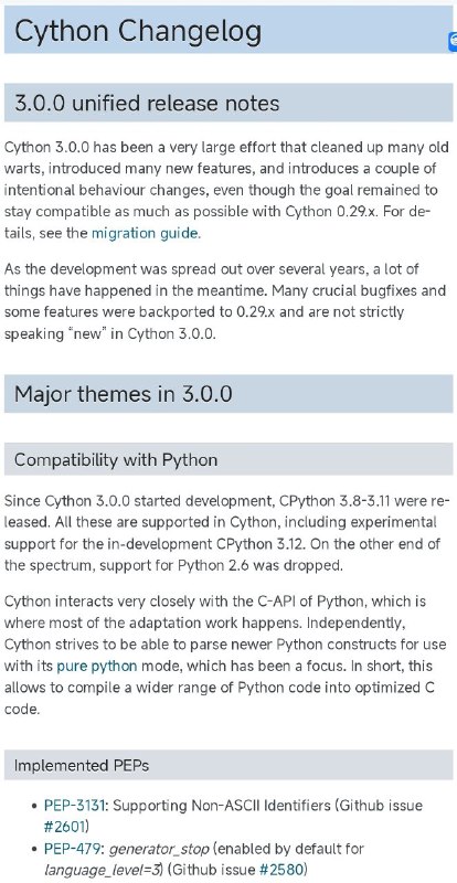 Cython 已发布 3.0.0 版本