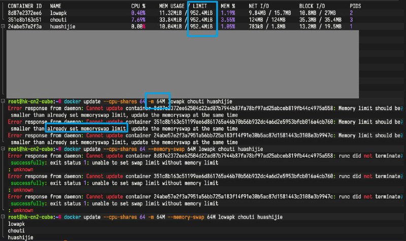 docker 官方文档应该不至于给了不能用的示例……吧？那就是 docker engine 有些值得深挖的底层行为了docker stats 看到它给容器设置了默认的 mem limit